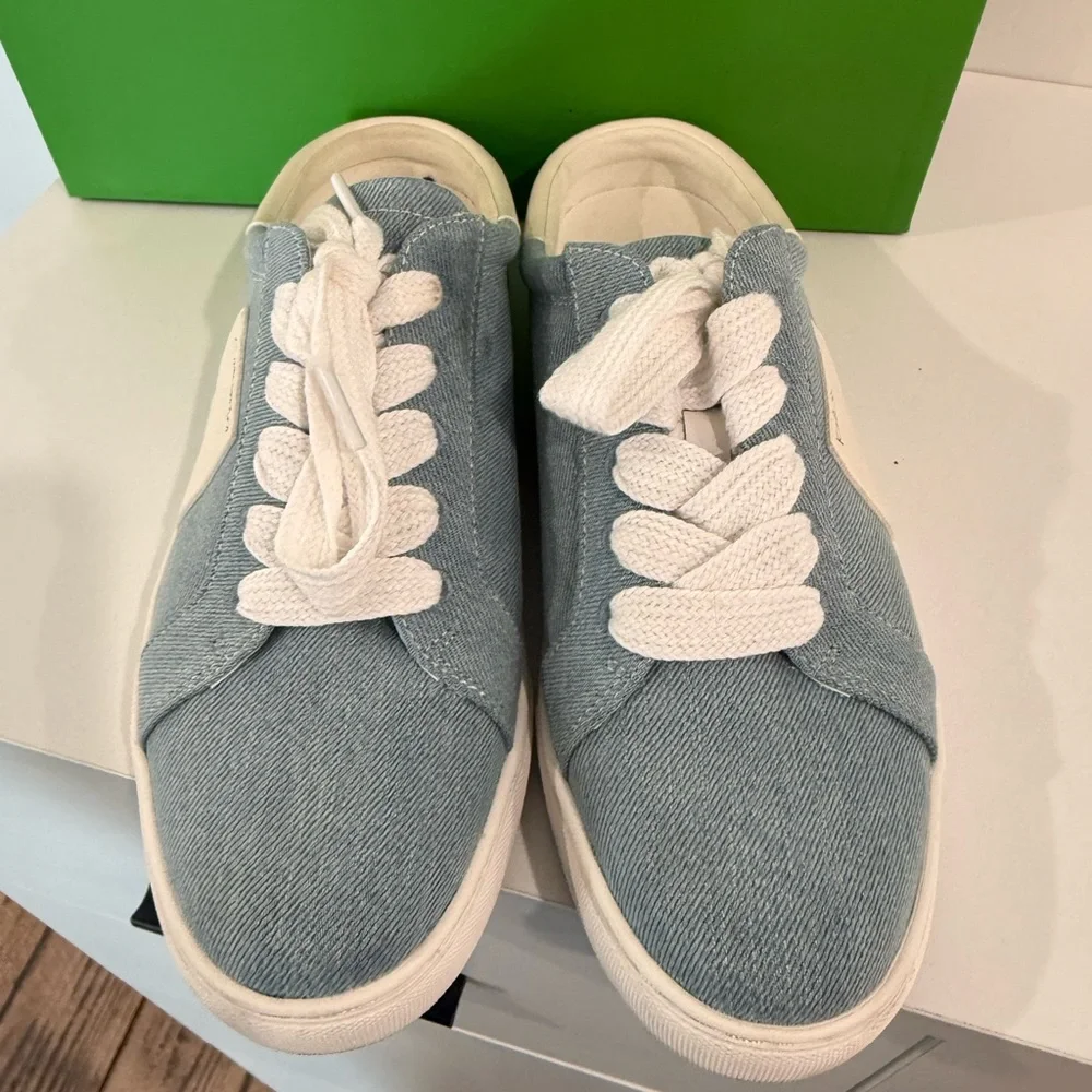 Kate Spade Women’s Denim and Cream Slip-On Sneakers - Picture 3 of 9